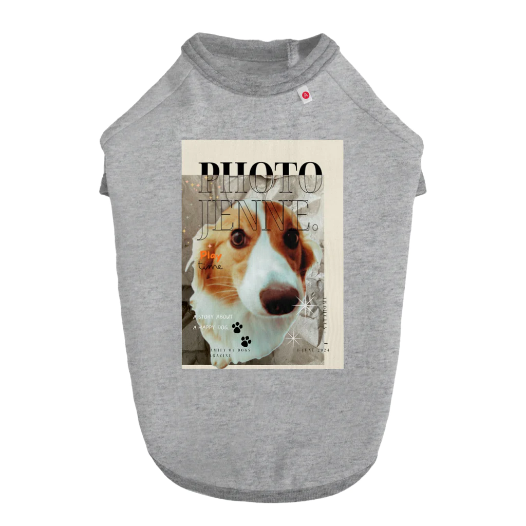 なたほめさん　のモデル気分の小雪　色違い Dog T-shirt