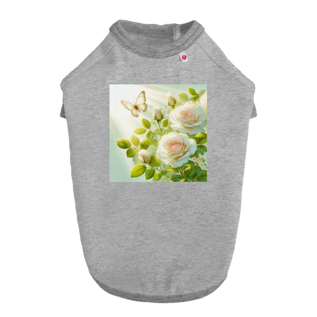 Rパンダ屋の「白薔薇」グッズ ドッグTシャツ