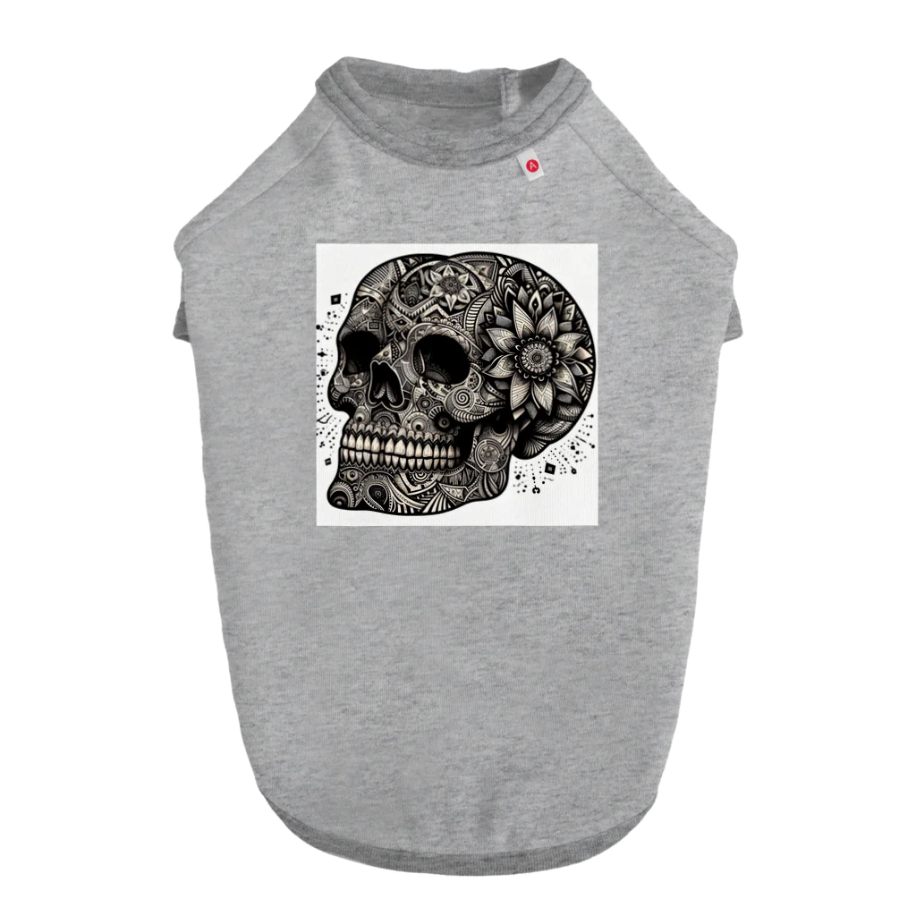 wワンダーワールドwのSKULL002 Dog T-shirt