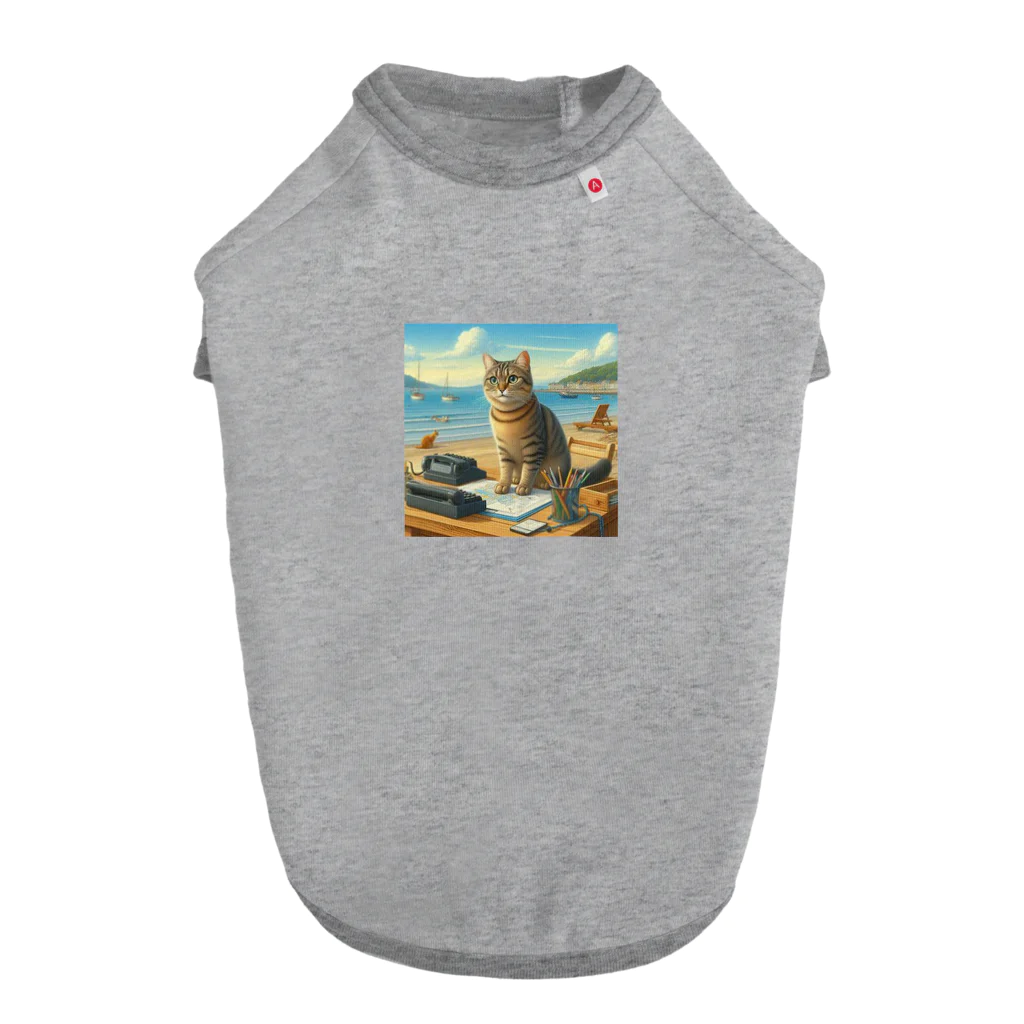 peace2024の海辺の仕事猫 Dog T-shirt