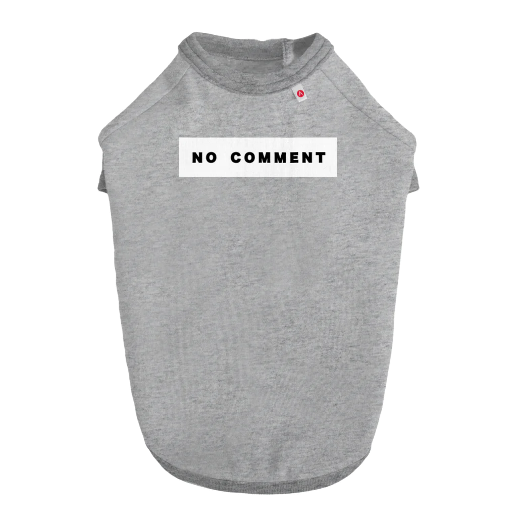 micyorina shopのmicyorina 「NO COMMENT」logo Dog T-shirt