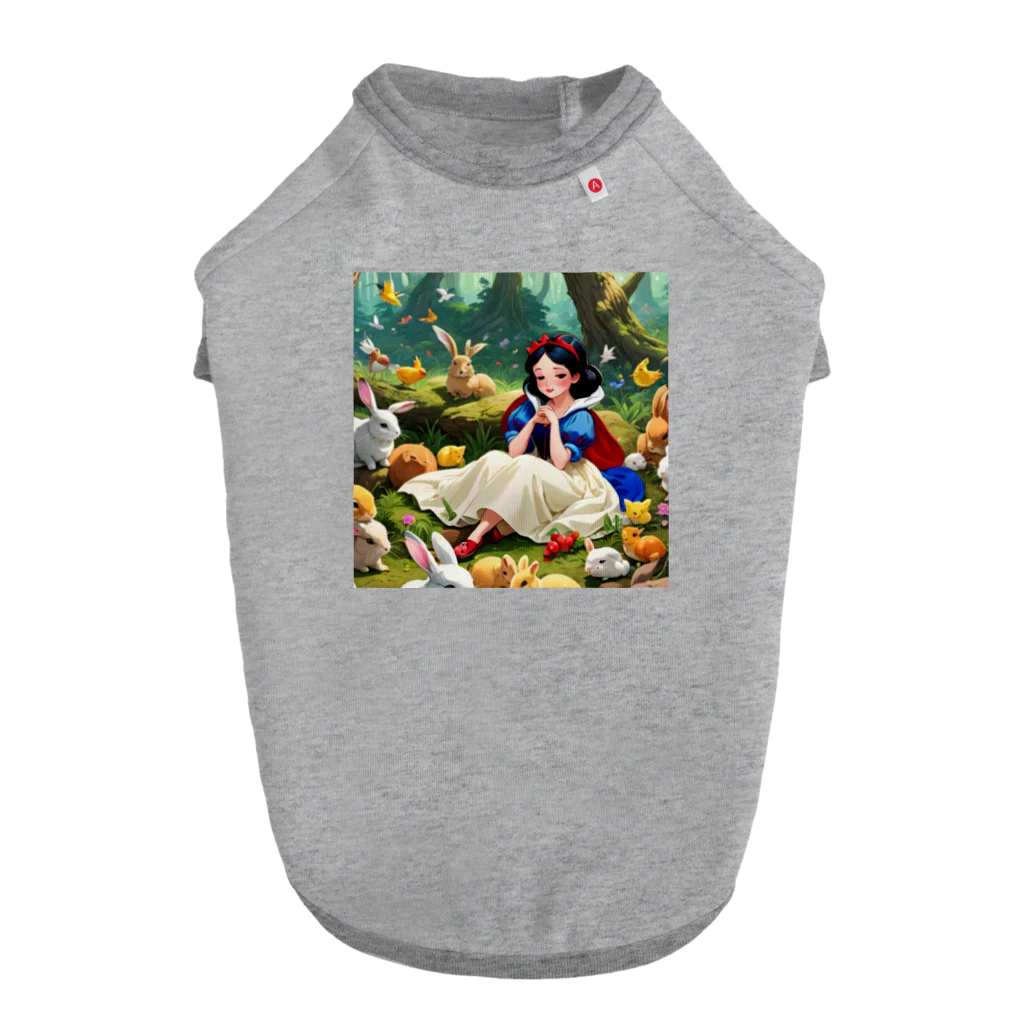 ぴよぴよショップの森の白雪姫 ドッグTシャツ