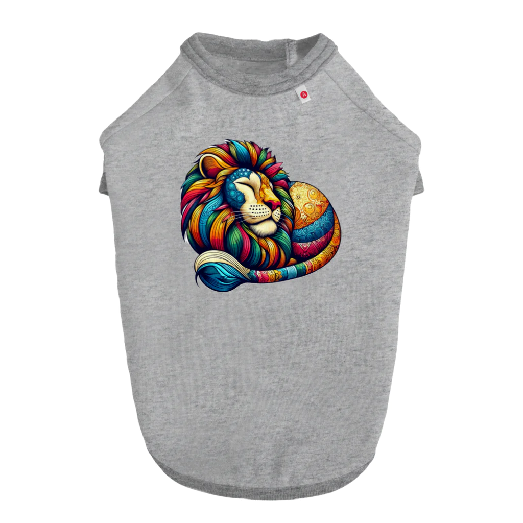 ハピShopの眠り獅子 Dog T-shirt