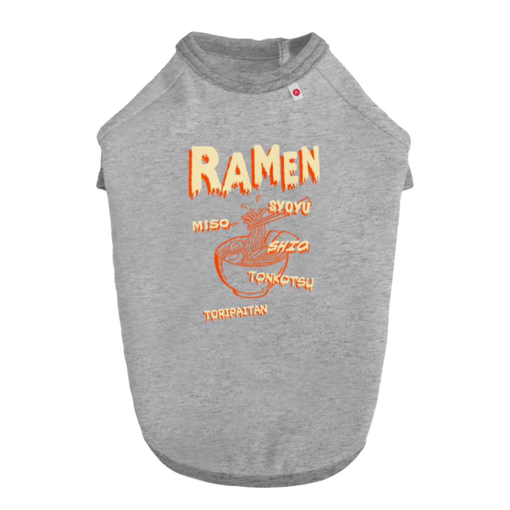 Siderunの館 B2のホラーデザインチックなラーメン ドッグTシャツ