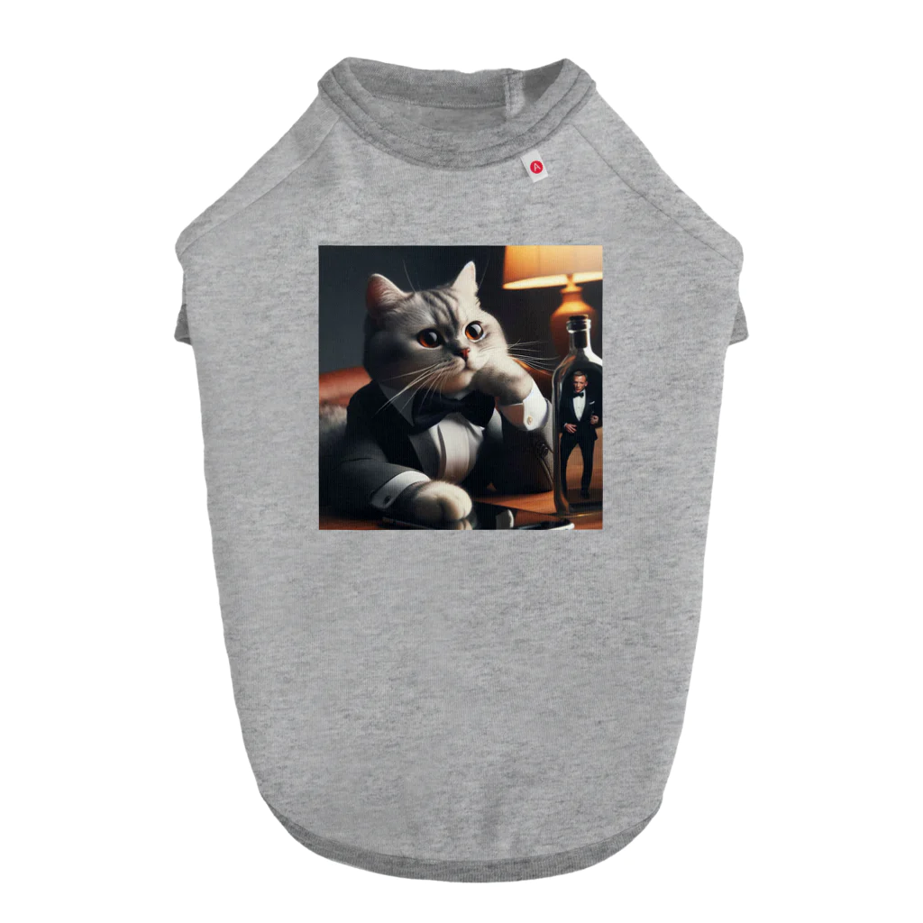 frogsystemのハードボイルドに憧れる猫２ Dog T-shirt