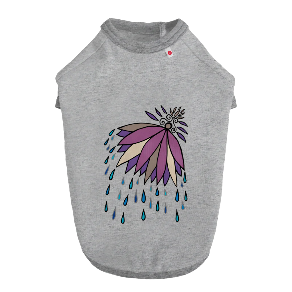 つぶつぶとの花雨 ドッグTシャツ