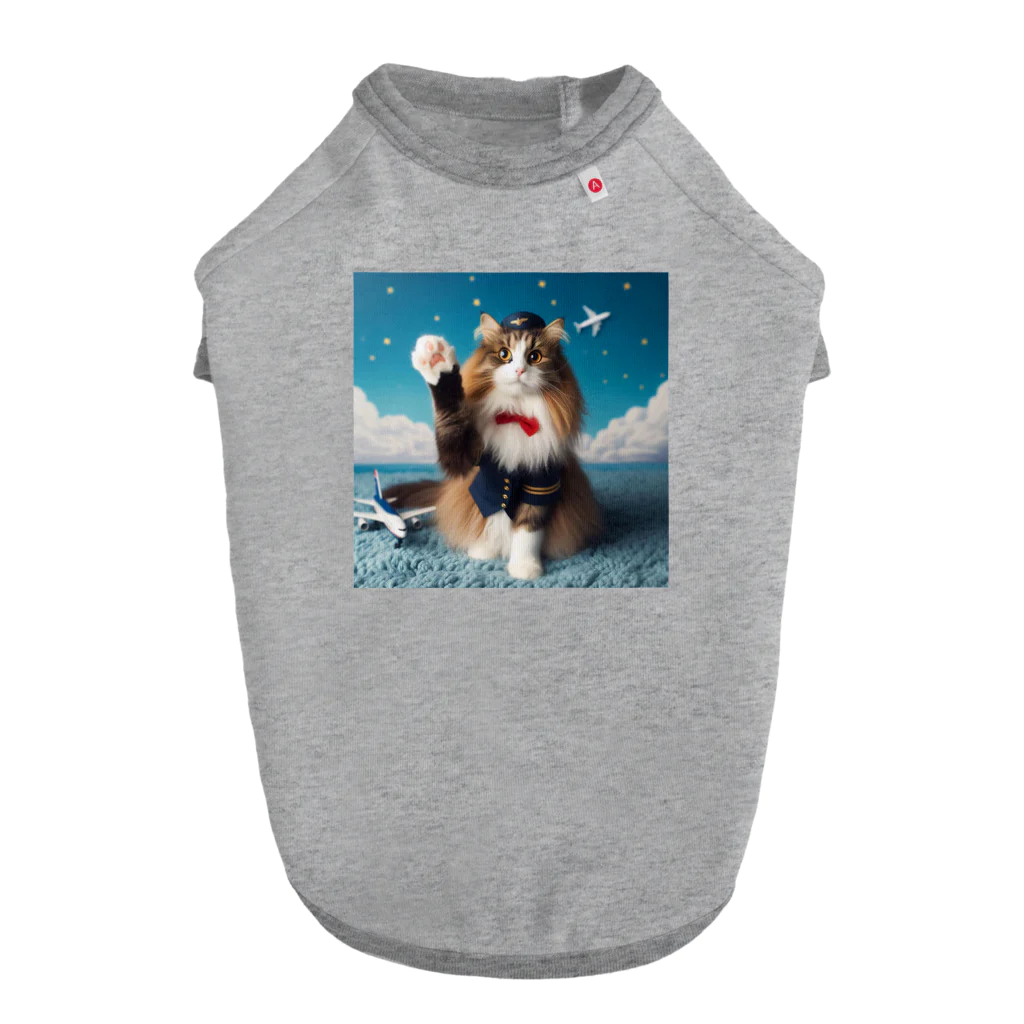 sophie138の猫の客室乗務員 Dog T-shirt