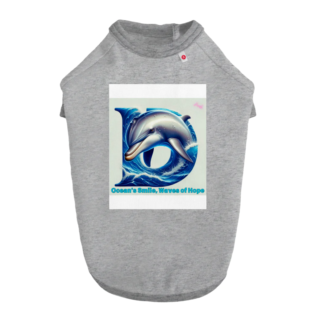 NaturalCanvasのOcean's Smile, Waves of Hope ドッグTシャツ