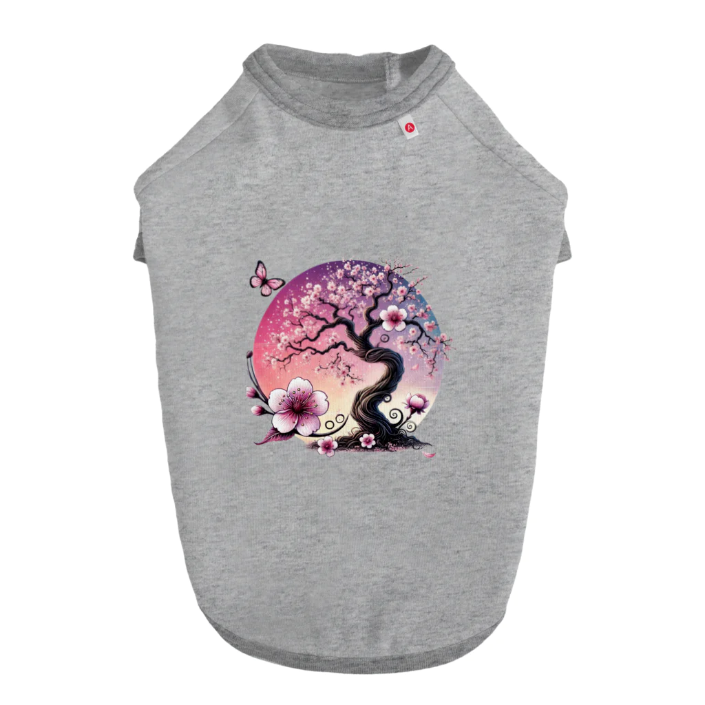 Sumyの夢幻の桜 ドッグTシャツ