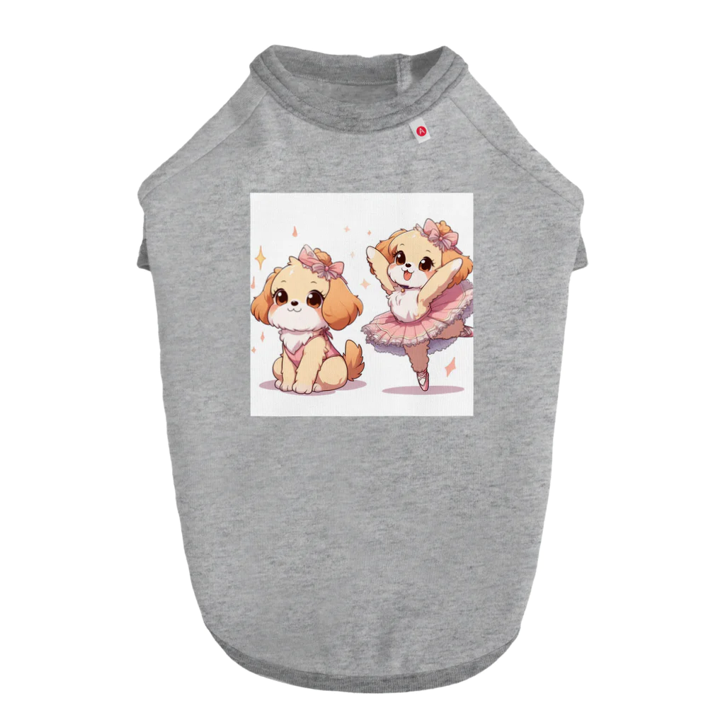 oz-chanのバレリーナのように踊る犬_アニメ風2 Dog T-shirt