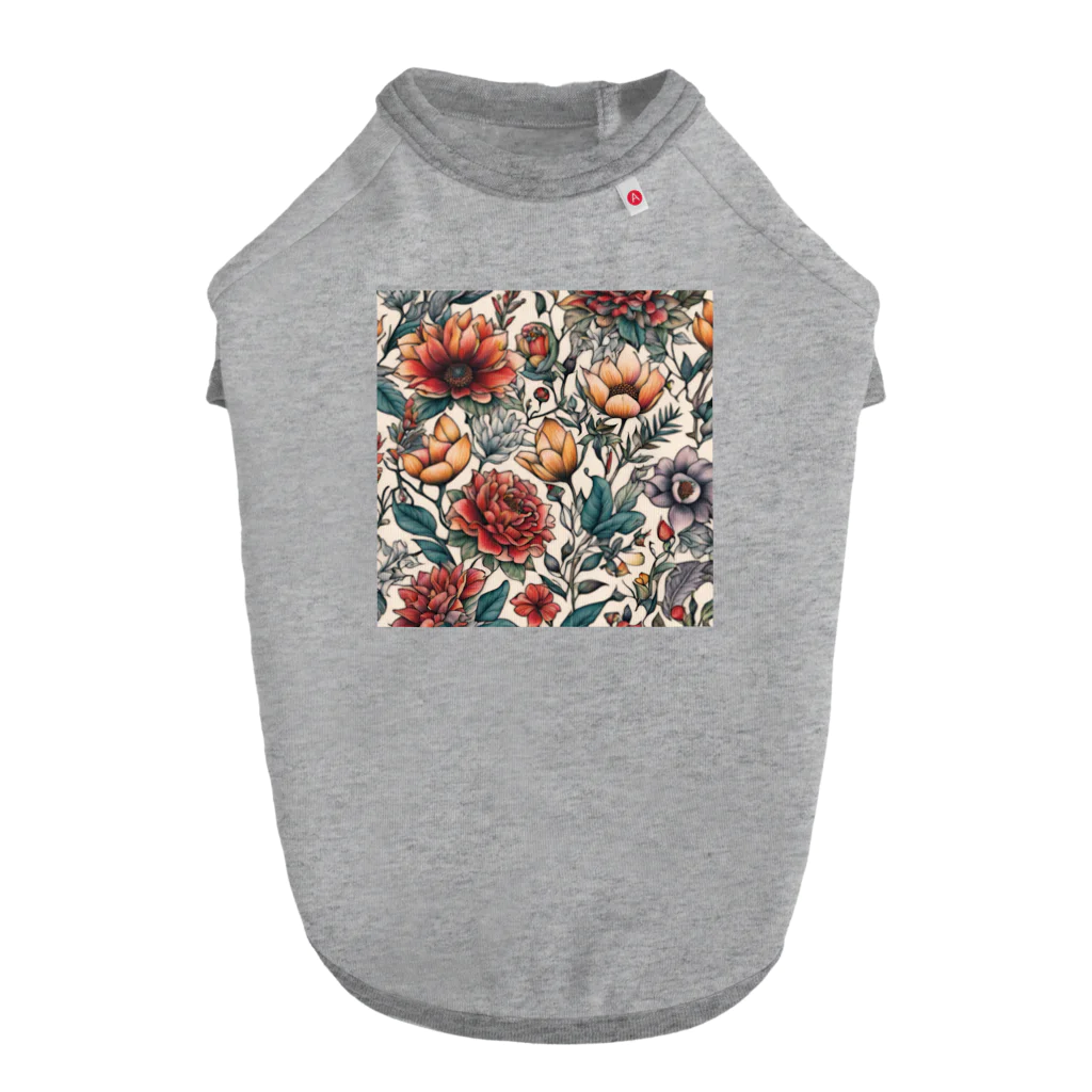 PlayfulBaseの花柄 ドッグTシャツ