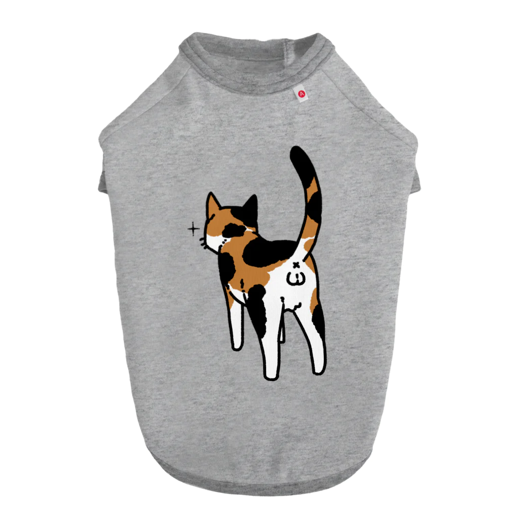 Riotoのねこけつω（三毛猫） ドッグTシャツ