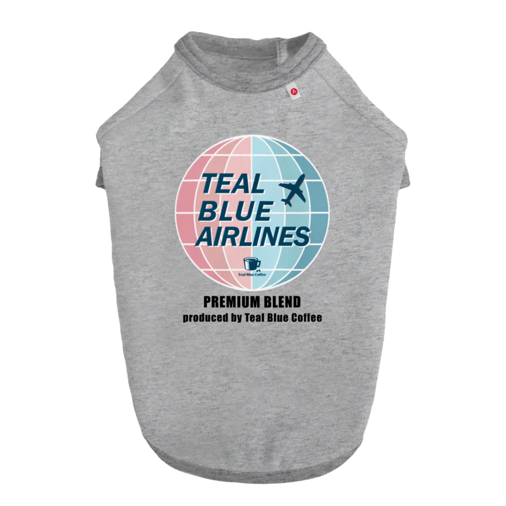 Teal Blue CoffeeのTEAL BLUE AIRLINES ドッグTシャツ