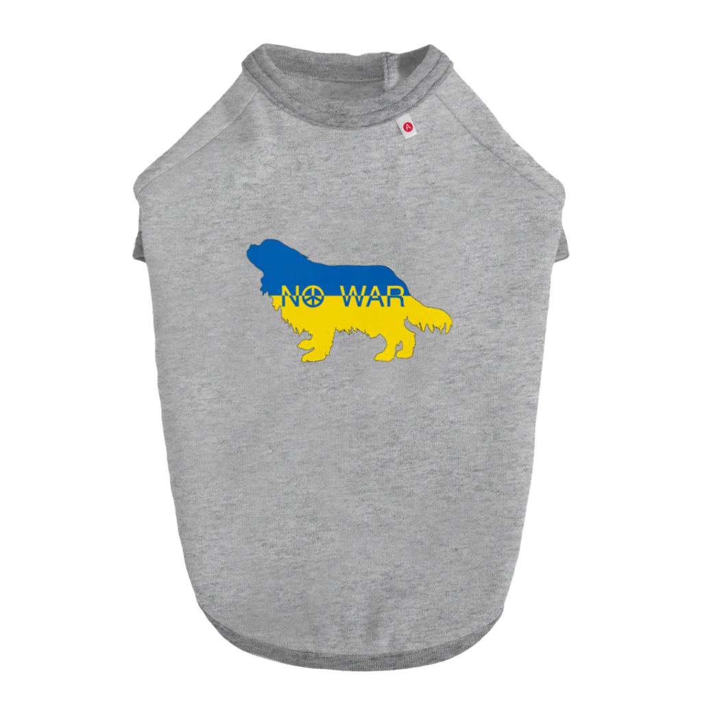 Familyの🇺🇦ウクライナ緊急チャリティー🇺🇦キャバリア Family＊cavalier_NoWar ドッグTシャツ