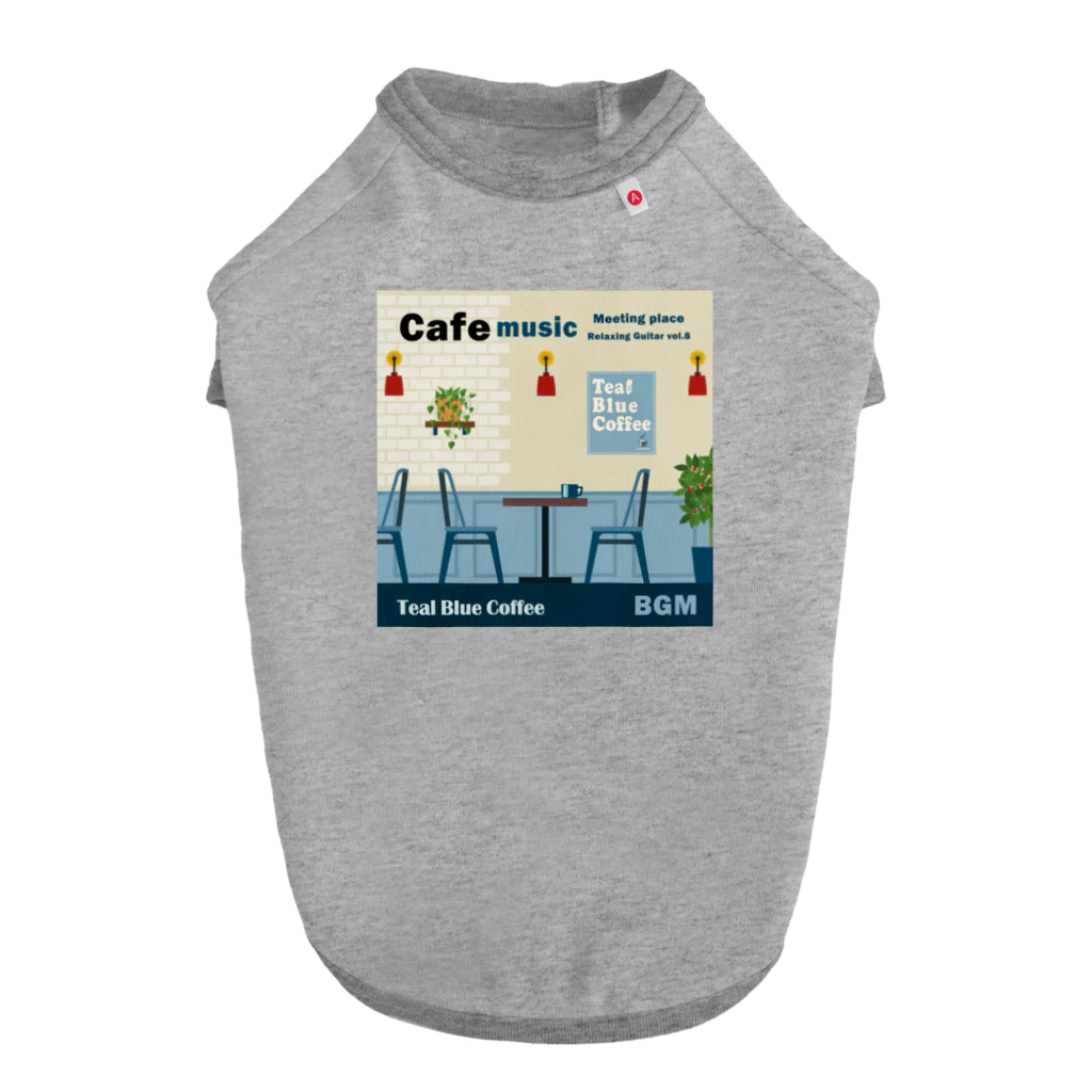 Teal Blue CoffeeのCafe music - Meeting place - ドッグTシャツ