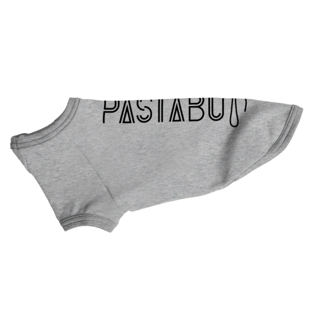 Pastabuのパスタ部　ロゴ　縦　ブラック Dog T-shirt