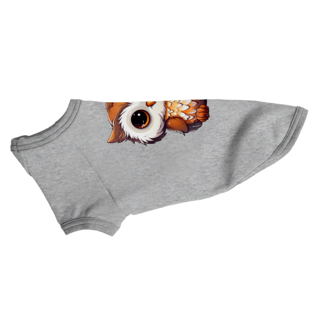 Vasetti_pressのフクロウとコーヒー Dog T-shirt