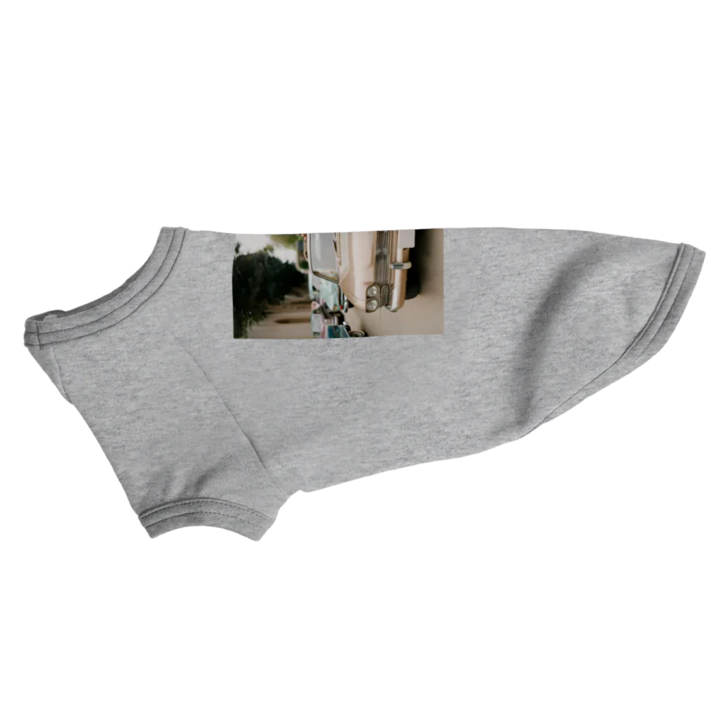 UMESANのオシャレなクラシックカー Dog T-shirt