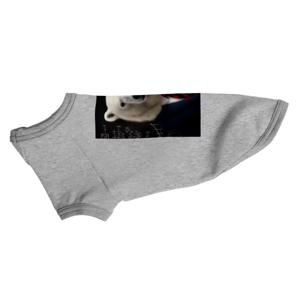 ワンダーワールド・ワンストップの学生服を着たシロクマ② Dog T-shirt