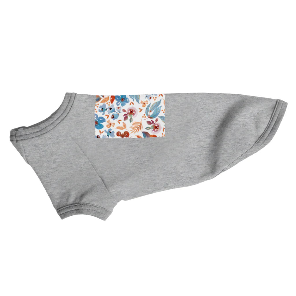 Meizeeの大人かわいい花柄 Dog T-shirt