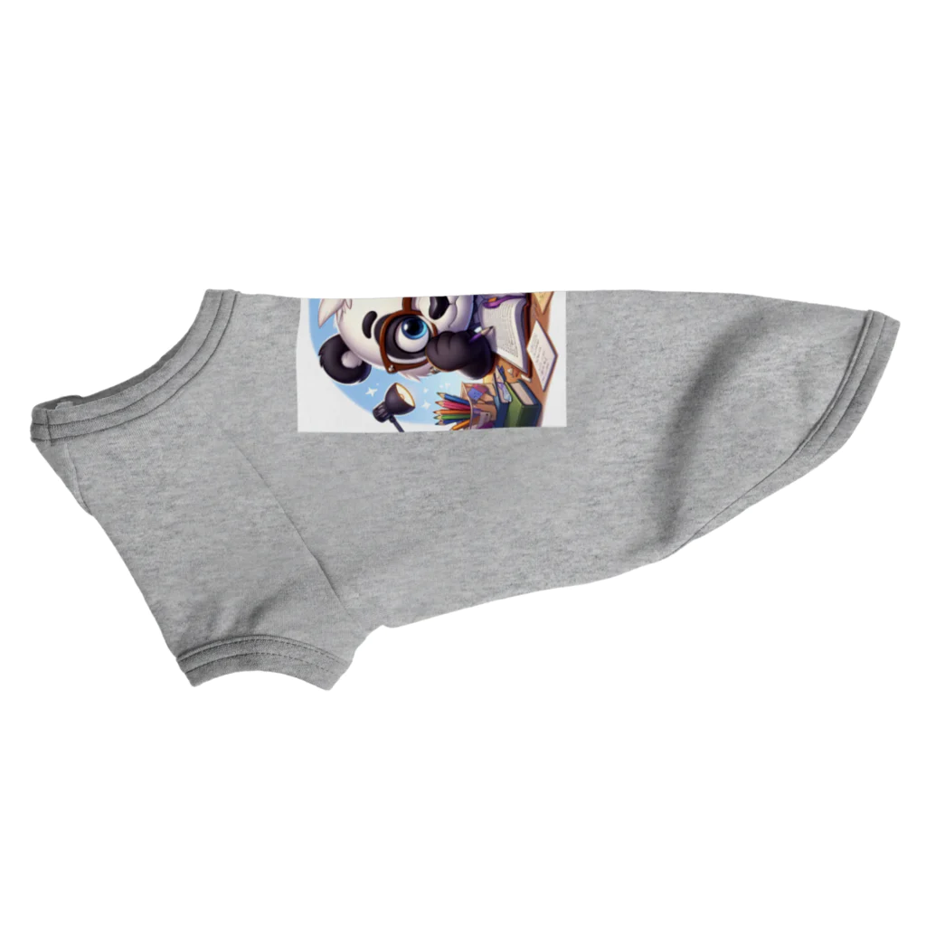 ぺけぽんオリジナルグッズのお勉強中のパンダ Dog T-shirt