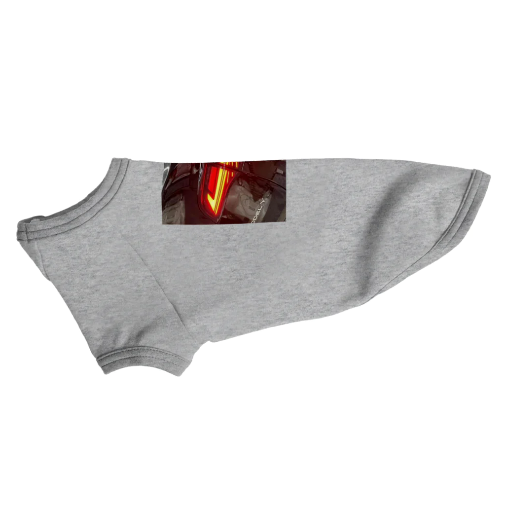 lovelifewesのNew Products Led Turn Signal Lamp Brake Light Taillight For Tesla Model 3 Model Y Tesla Dog T-shirt