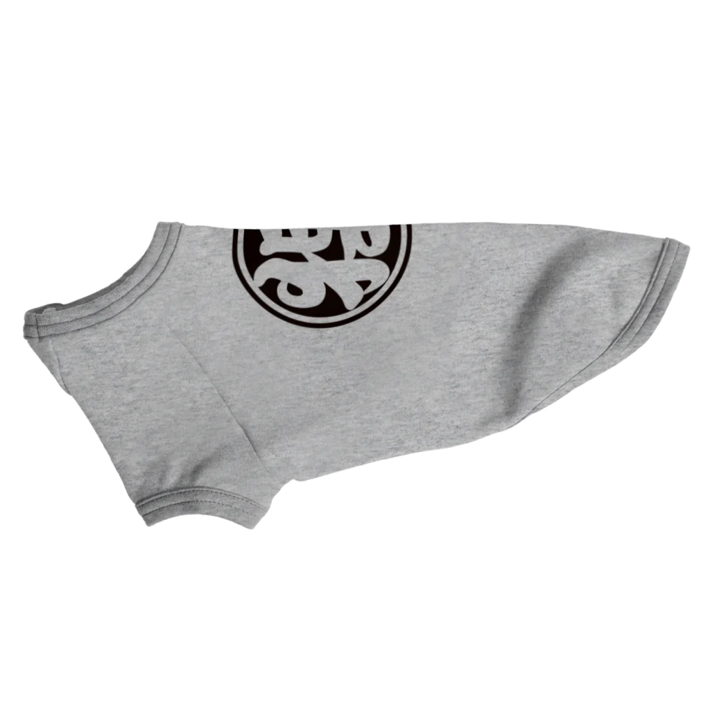 有限会社サイエンスファクトリーの総本家たぬき村 公式ロゴ/丸抜き:black ver. ドッグTシャツ