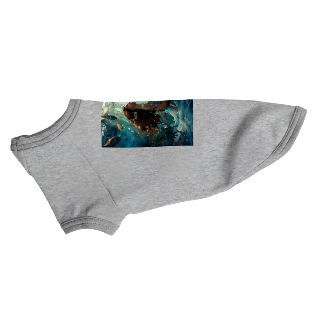 AQUAMETAVERSEの人魚姫と王子の微笑み アメジスト 2846 Dog T-shirt