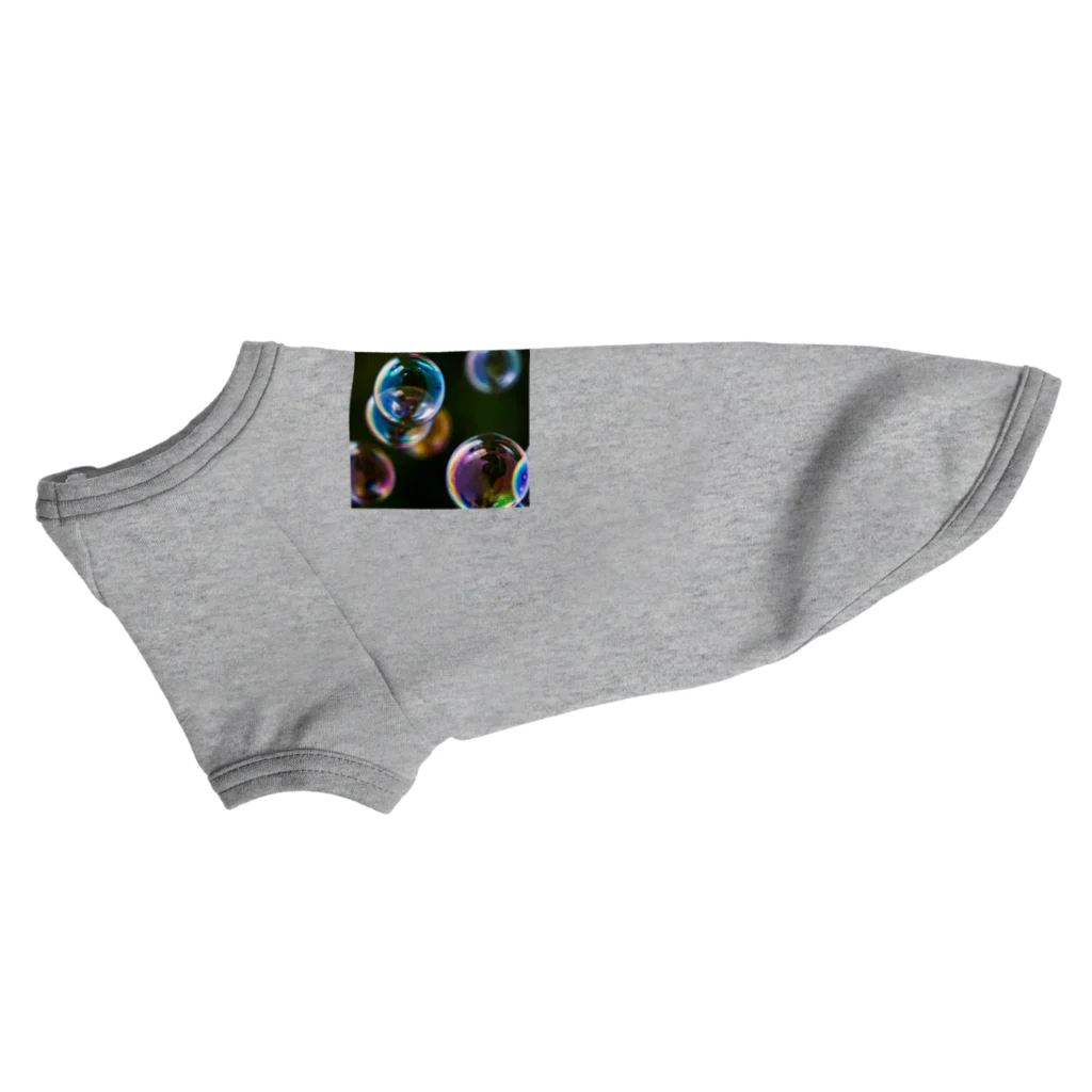 AQUAMETAVERSEの大小の輝くシャボン玉　BLUE PLUM  691 Dog T-shirt