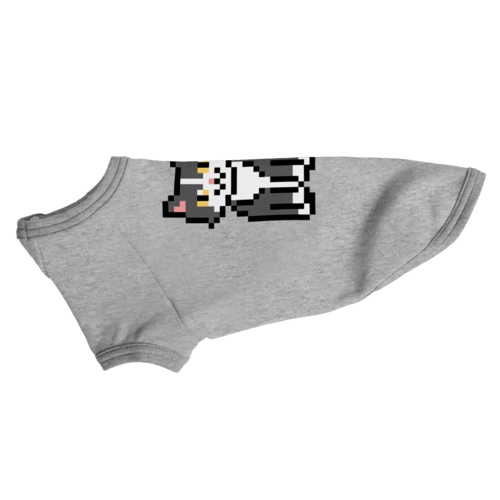 モチクマのハチワレ猫のドット絵 Dog T-shirt