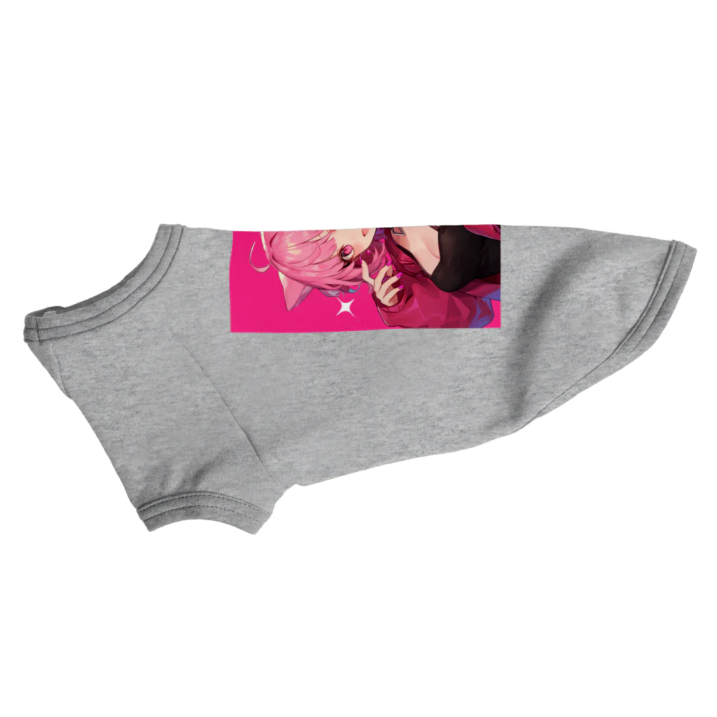 AQUAMETAVERSEのピンクのチャーム Marsa 106 ドッグTシャツ