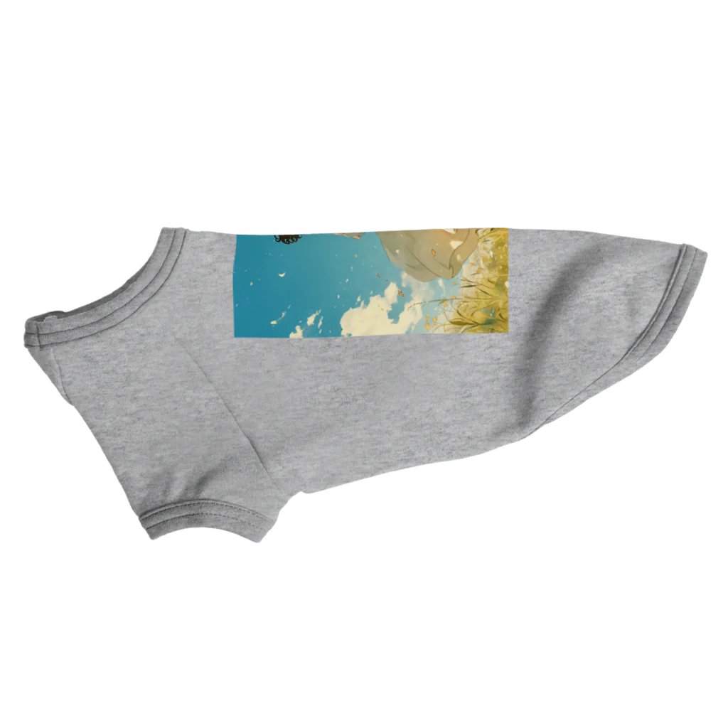 AQUAMETAVERSEのそよ風の中にいる女性　なでしこ1478 Dog T-shirt