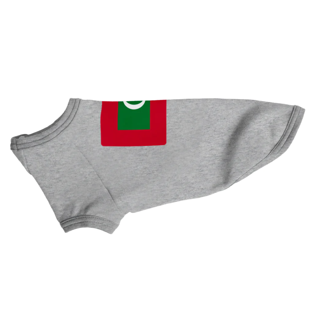 お絵かき屋さんのモルディブの国旗 ドッグTシャツ