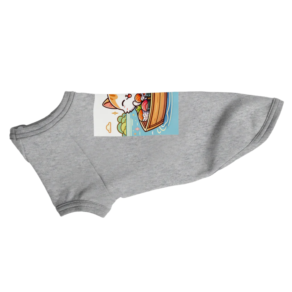 子猫カーニバルの子猫が船で美味しいお魚食べたよ Dog T-shirt