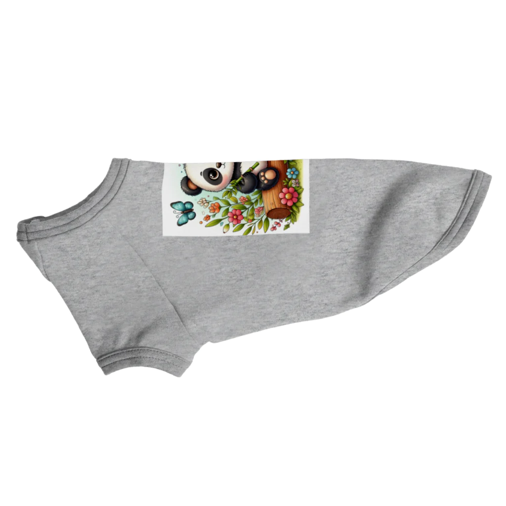 アミュペンのパンダとチョウチョ Dog T-shirt