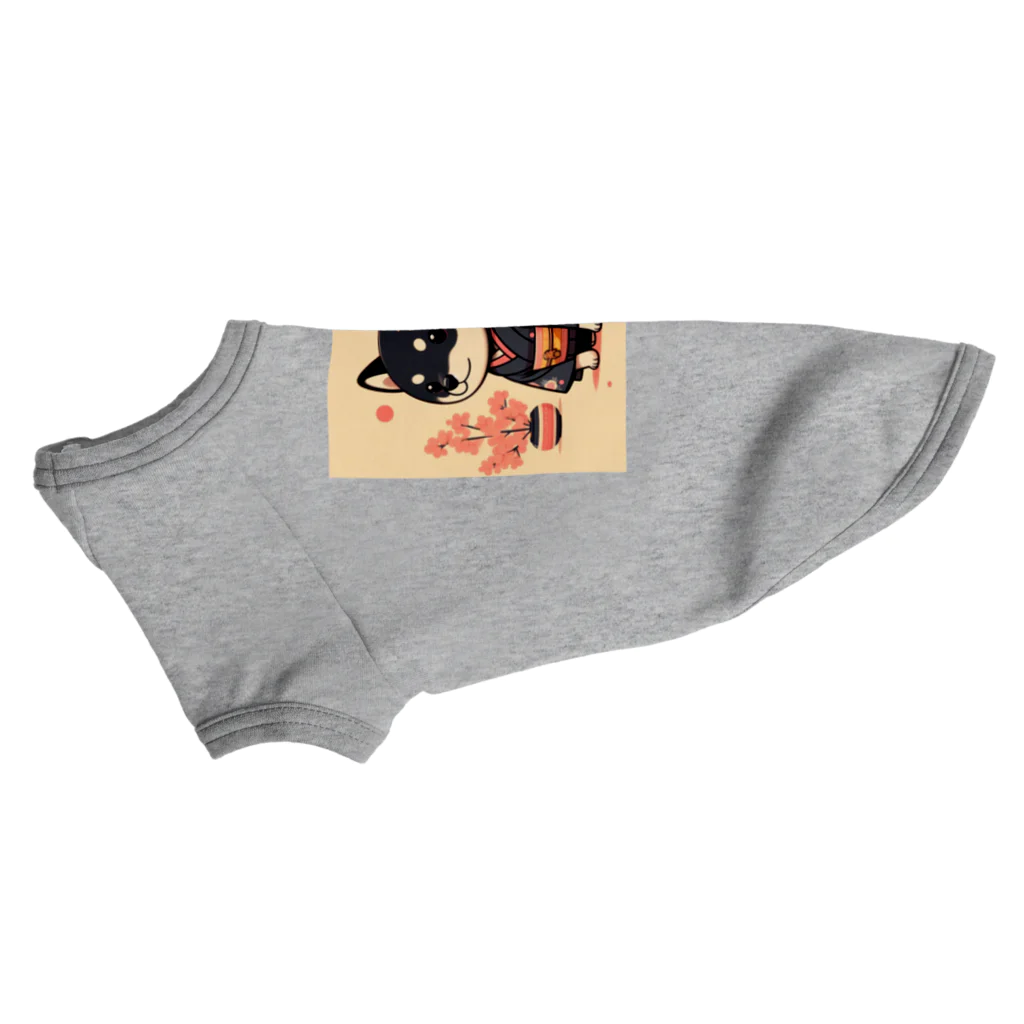 yaata2020517の着物着る黒柴ちゃん Dog T-shirt