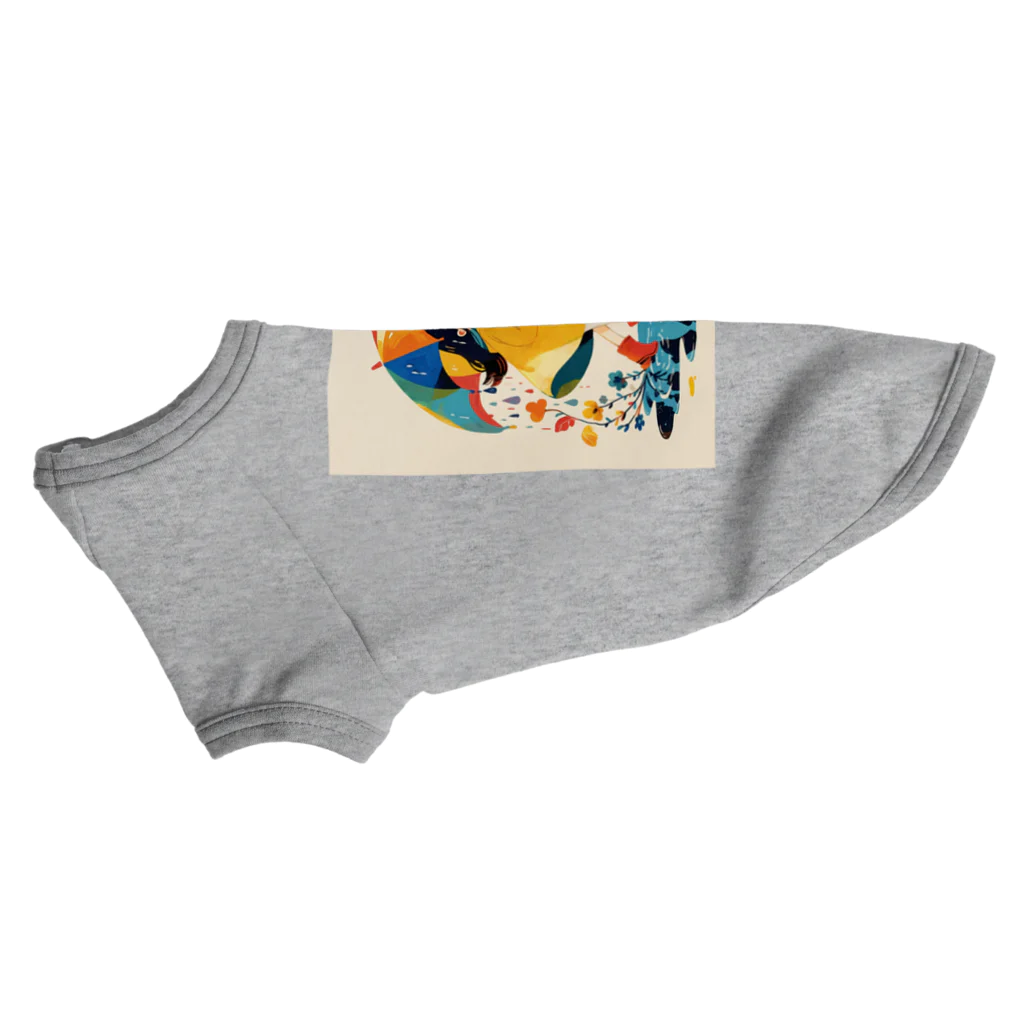 AQUAMETAVERSEのカラフルな雨の日  Hime  2530 Dog T-shirt