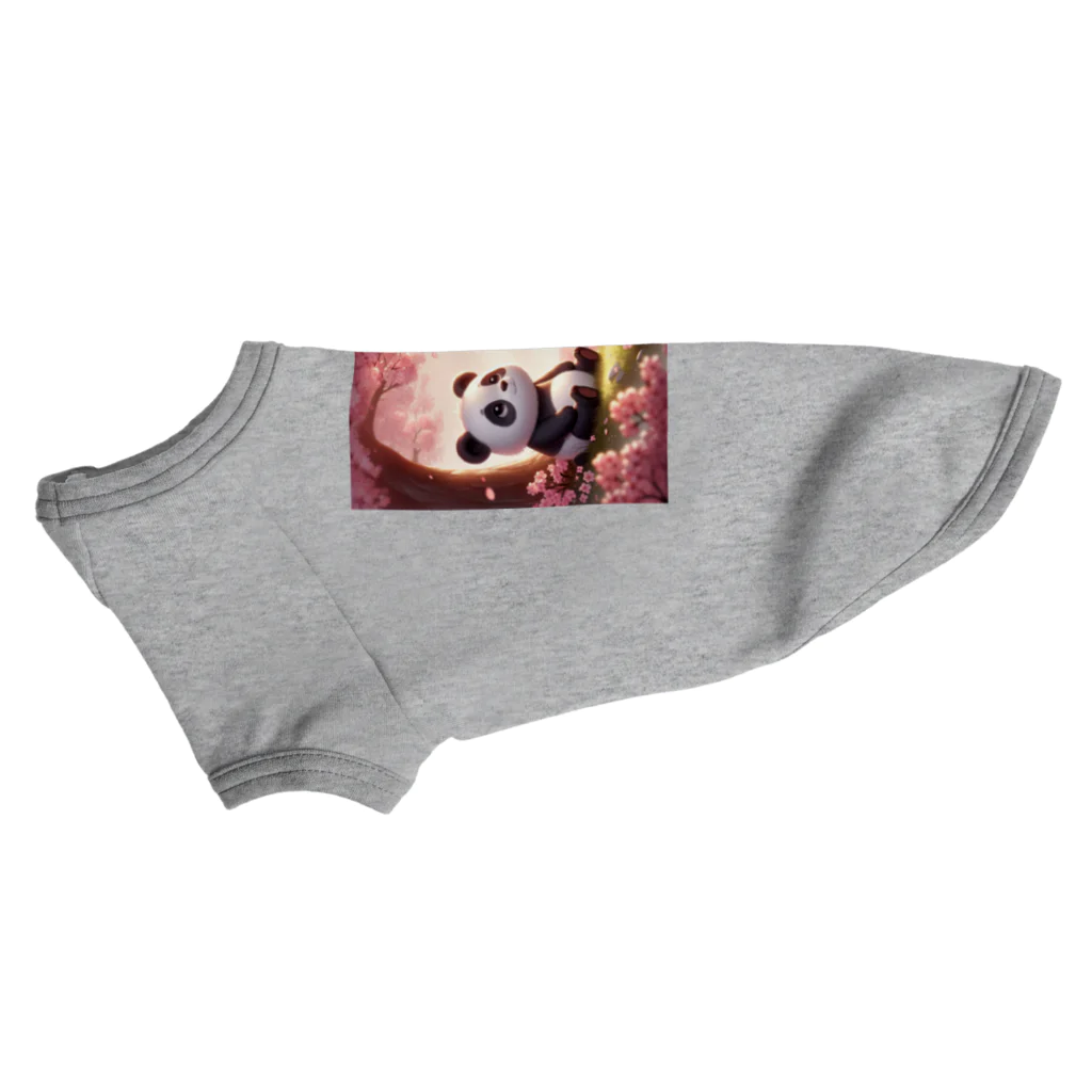 アニマルホビーズのお花見パンダ Dog T-shirt