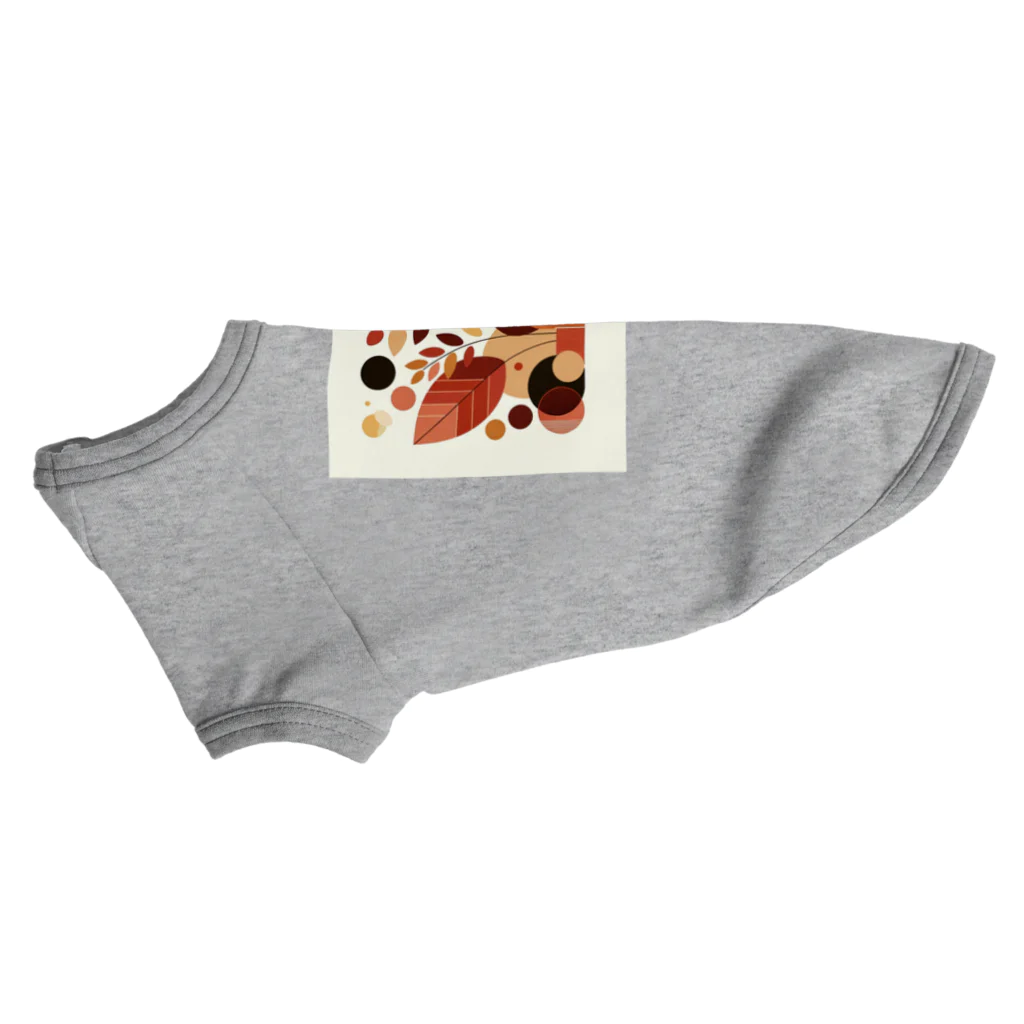 抽象画の世界の秋の落ち葉の抽象画 Dog T-shirt