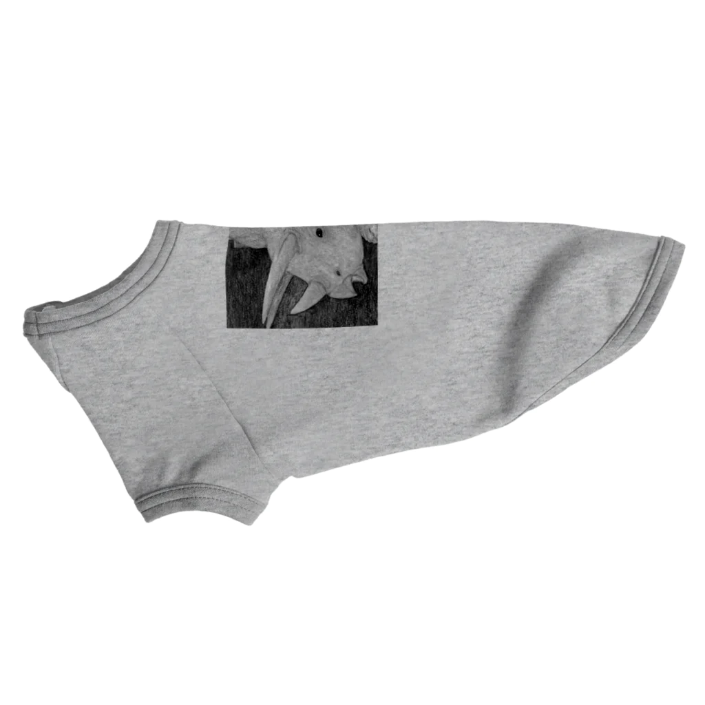 つぎのトリケラトプス　モノクロ Dog T-shirt