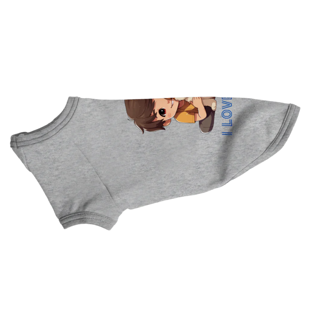 AwagoModeのI LOVE YOU(Dog&Boy) (39) ドッグTシャツ