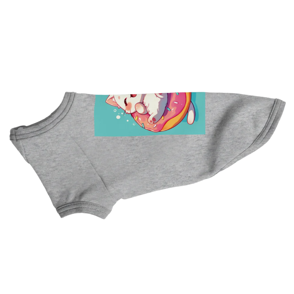 AQUAMETAVERSEの子猫ドーナツ浮輪楽む　　なでしこ1478 Dog T-shirt