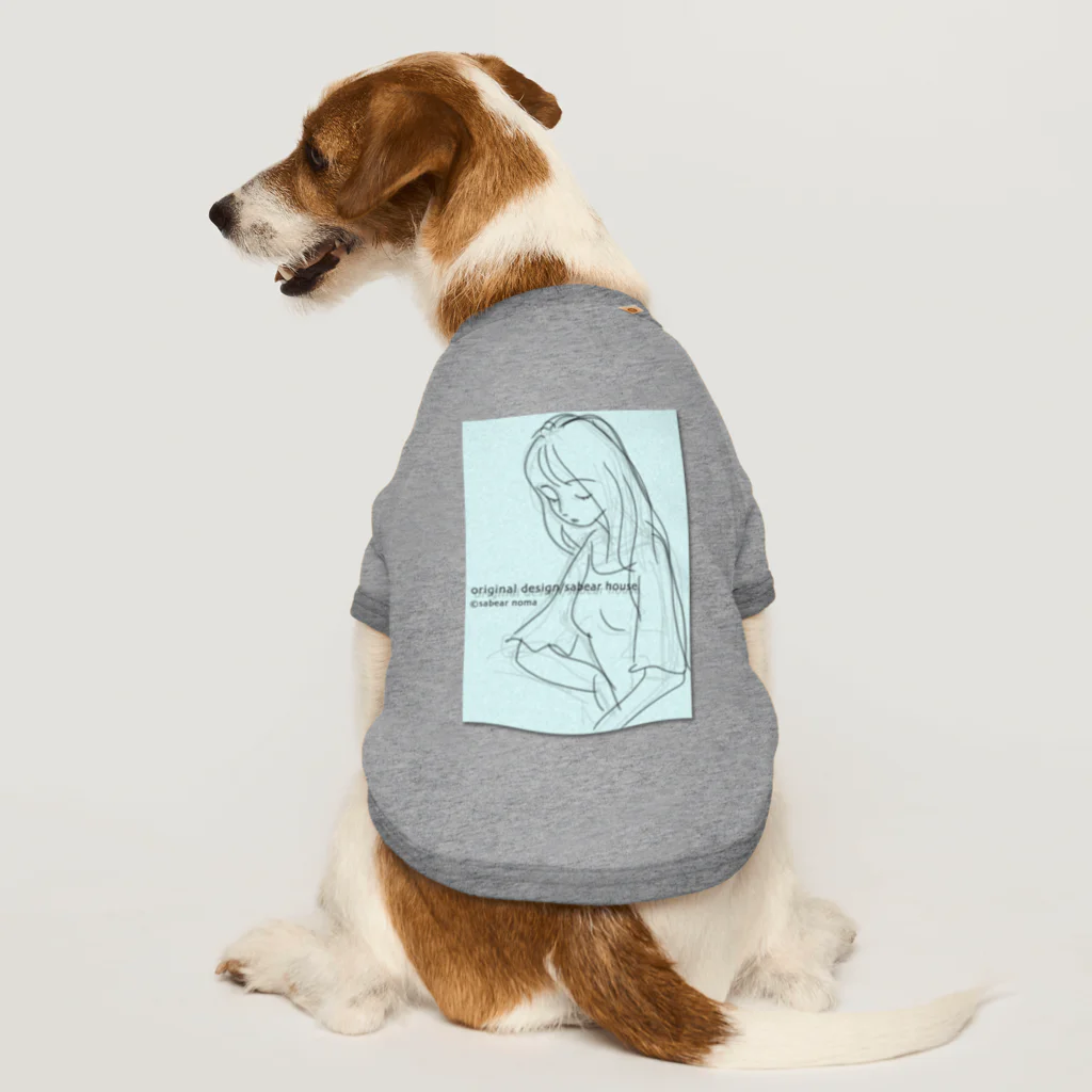 obosa_DENS/SABEAR_shop ＠SUZURIのrough drawing girl-1_ウェア Dog T-shirt