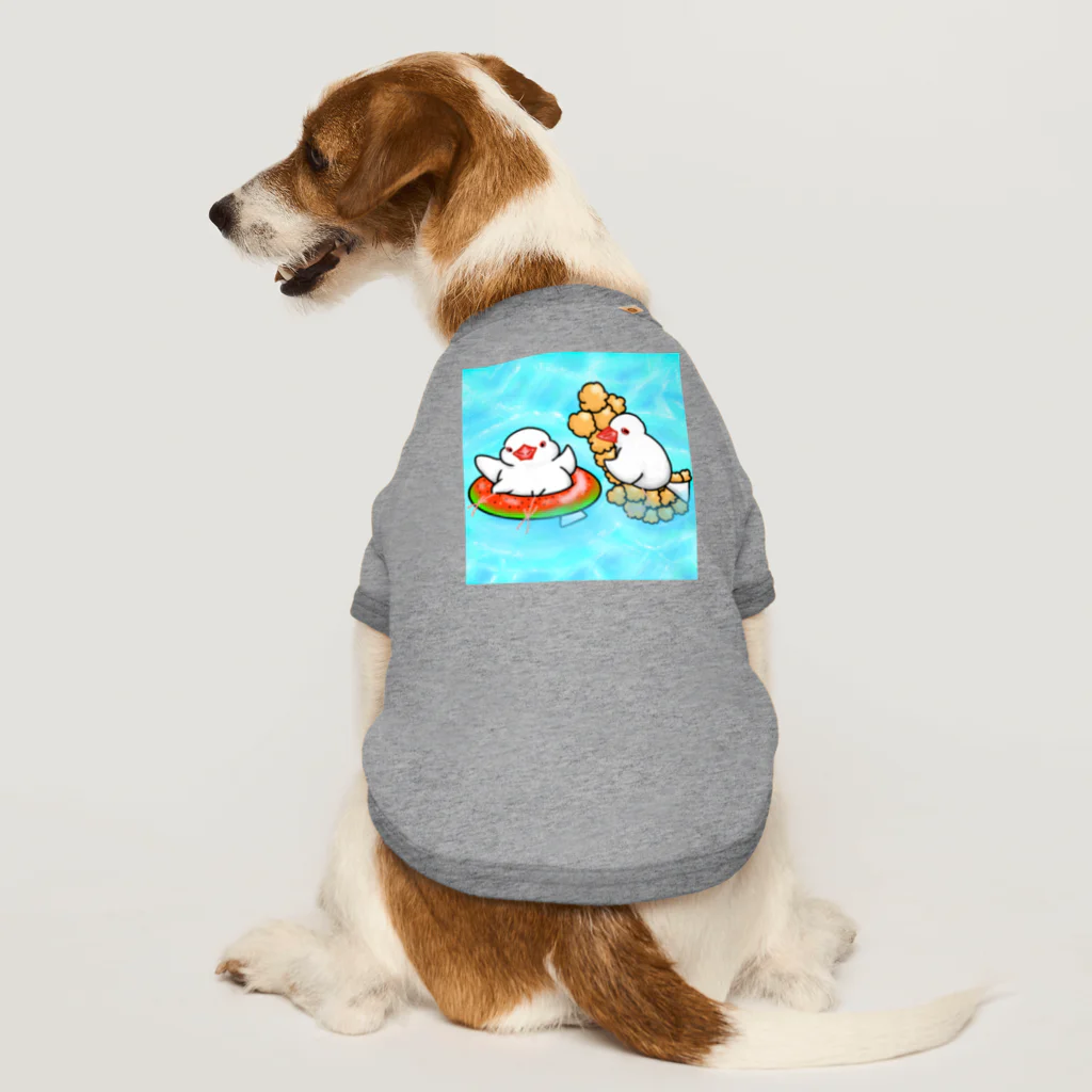 Lily bird（リリーバード）のぷかぷか水遊び文鳥ず Dog T-shirt