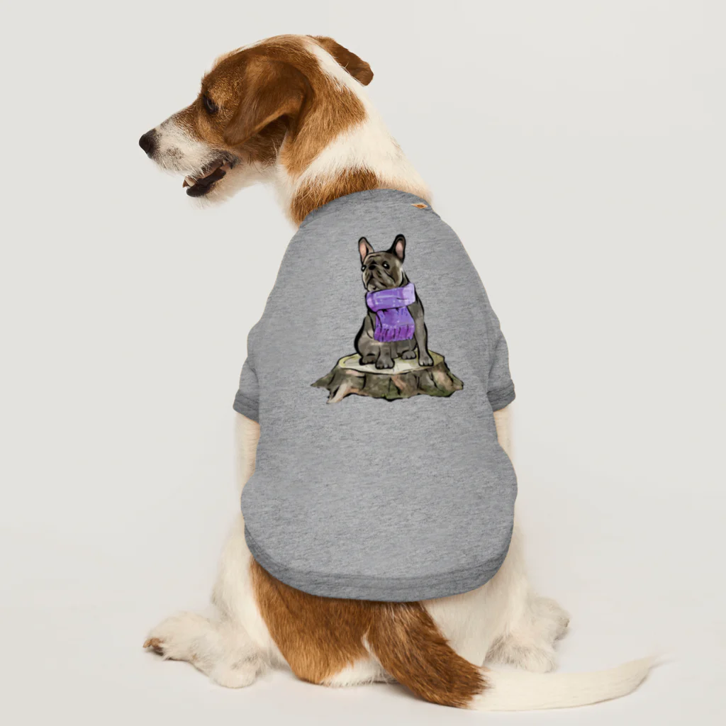 犬グッズの店しえるぶるーのマフラー犬　フレンチブルドッグ　ブリンドル Dog T-shirt