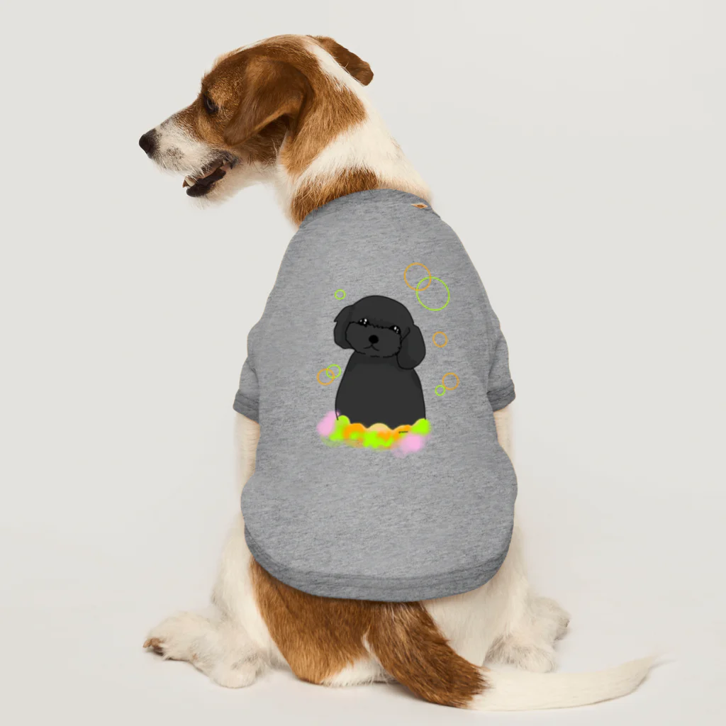 greetenの黒トイプードル　癒し犬 ドッグTシャツ