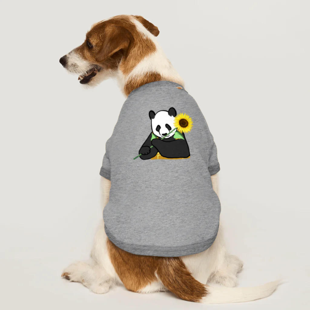 向日葵パンダ工房の向日葵とパンダ Dog T-shirt