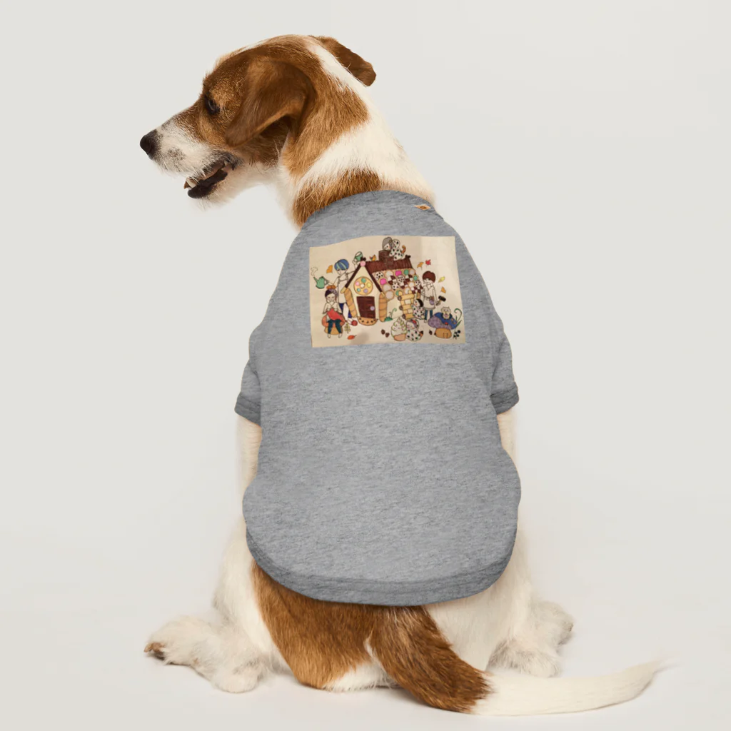 Kanabe studioのお菓子の国のブレイクタイム Dog T-shirt