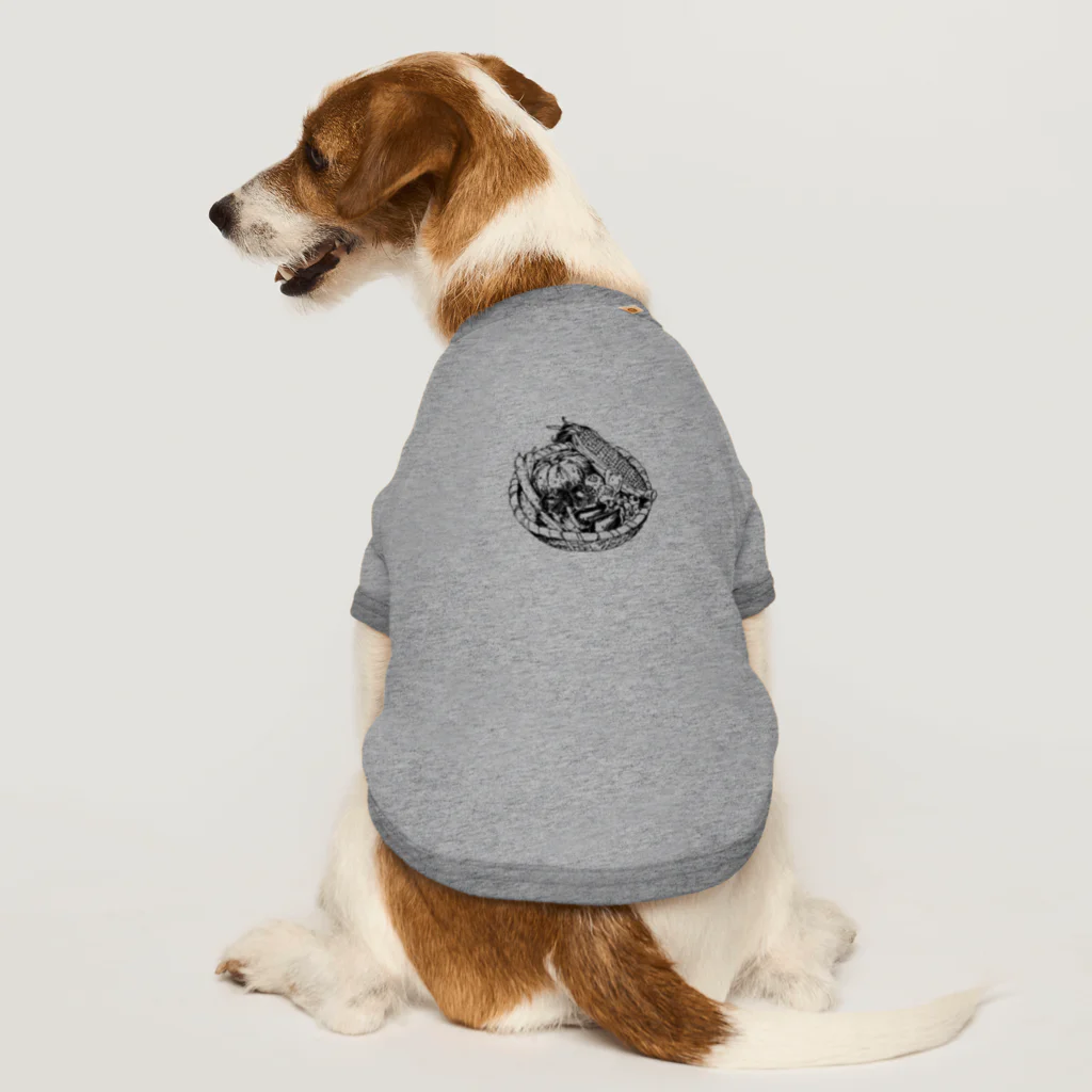 空想画学販売所の採れたて夏野菜 Dog T-shirt