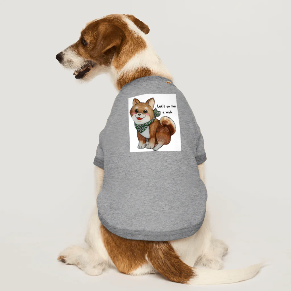 イラスト工房ちむどんどんの和風柴犬 ドッグTシャツ